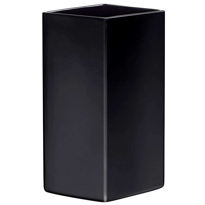 Iittala Ruutu Ceramic Vase, 330 Mm, Black 3 Iittala Ruutu Ceramic Vase, 330 Mm, Black
