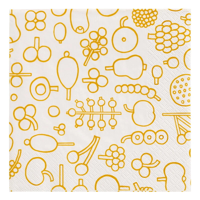 Iittala OTC Frutta Paper Napkin 33 Cm, Yellow 3 Iittala OTC Frutta Paper Napkin 33 Cm, Yellow