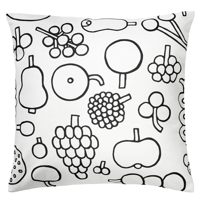 Iittala OTC Frutta Cushion Cover, 47 X 47 Cm, Black - White 3 Iittala OTC Frutta Cushion Cover, 47 X 47 Cm, Black - White
