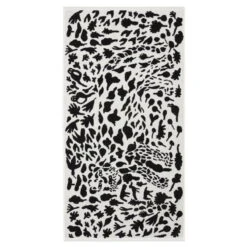 Iittala OTC Cheetah Bath Towel, Black - White