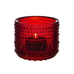 Iittala Kastehelmi Tealight Candleholder 64 Mm, Cranberry