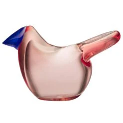 Iittala Birds By Toikka Flycatcher, Salmon Pink - Blue