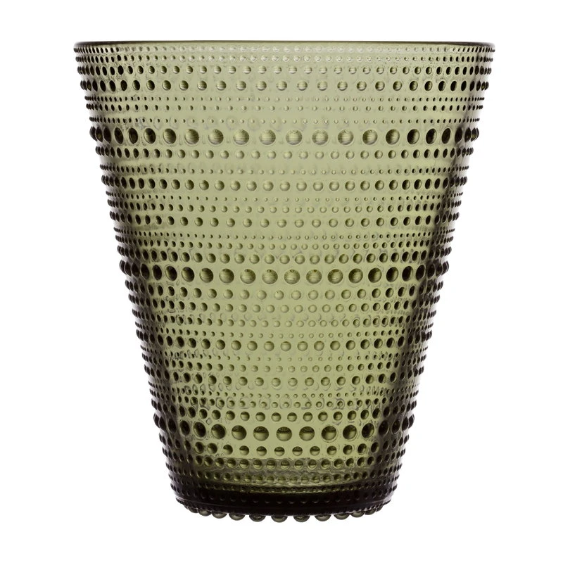 Iittala Kastehelmi Vase 154 Mm, Moss Green 3 Iittala Kastehelmi Vase 154 Mm, Moss Green