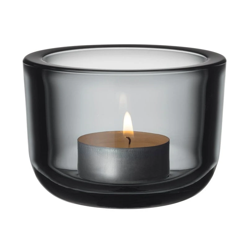 Iittala Valkea Tealight Candleholder 60 Mm, Grey 3 Iittala Valkea Tealight Candleholder 60 Mm, Grey