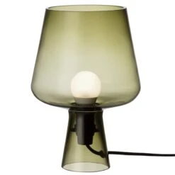 Iittala Leimu Table Lamp 24 Cm, Moss Green