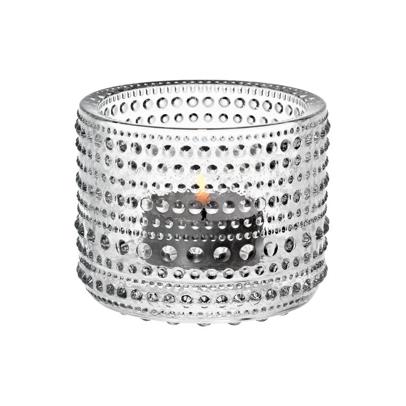 Iittala Kastehelmi Tealight Candleholder 64 Mm, Clear 2 Iittala Kastehelmi Tealight Candleholder 64 Mm, Clear