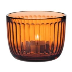 Iittala Raami Tealight Candleholder, Seville Orange