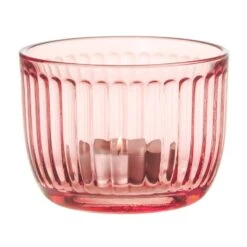 Iittala Raami Tealight Candleholder, Salmon Pink