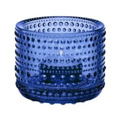 Iittala Kastehelmi Tealight Candleholder, 64 Mm, Ultramarine Blue