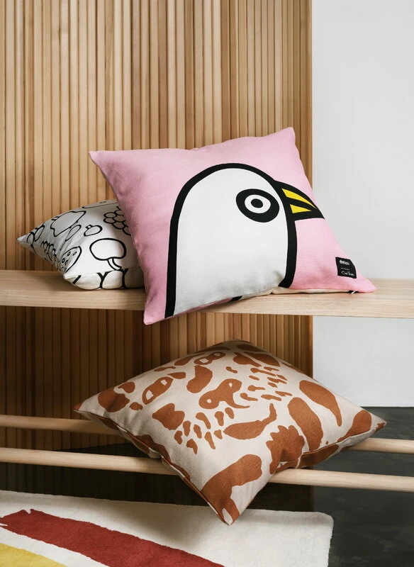 Iittala OTC Birdie Cushion Cover, 47 X 47 Cm, Pink 4 Iittala OTC Birdie Cushion Cover, 47 X 47 Cm, Pink - Image 2