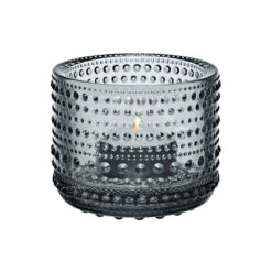 Iittala Kastehelmi Tealight Candleholder 64 Mm, Grey