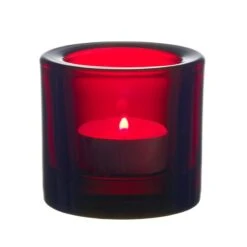 Iittala Kivi Tealight Candleholder, Cranberry